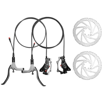 Bike Disc Brake Kit, Aluminum Front and Rear Caliper, Full Aluminum Alloy Bicycle Brake Lever, 160/180mm Rotor