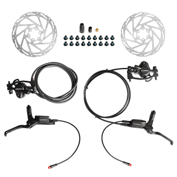Tektro Bike Disc Brake Kit, Aluminum Front and Rear Caliper, Full Aluminum Alloy Bicycle Brake Lever, 180mm Rotor