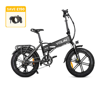 V3 2.0 Folding Fat Tires Adult All Terrain Electric Bike