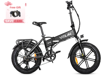 V3 2.0 Folding Fat Tires Adult All Terrain Electric Bike