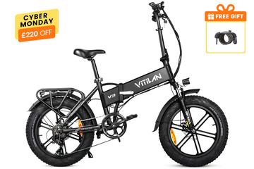 V3 2.0 Folding Fat Tires Adult All Terrain Electric Bike
